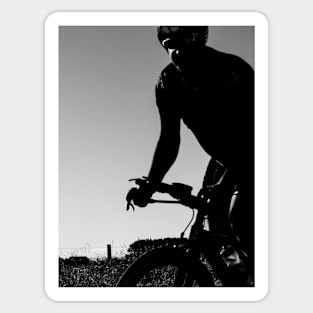 Silhouette cyclist Sticker